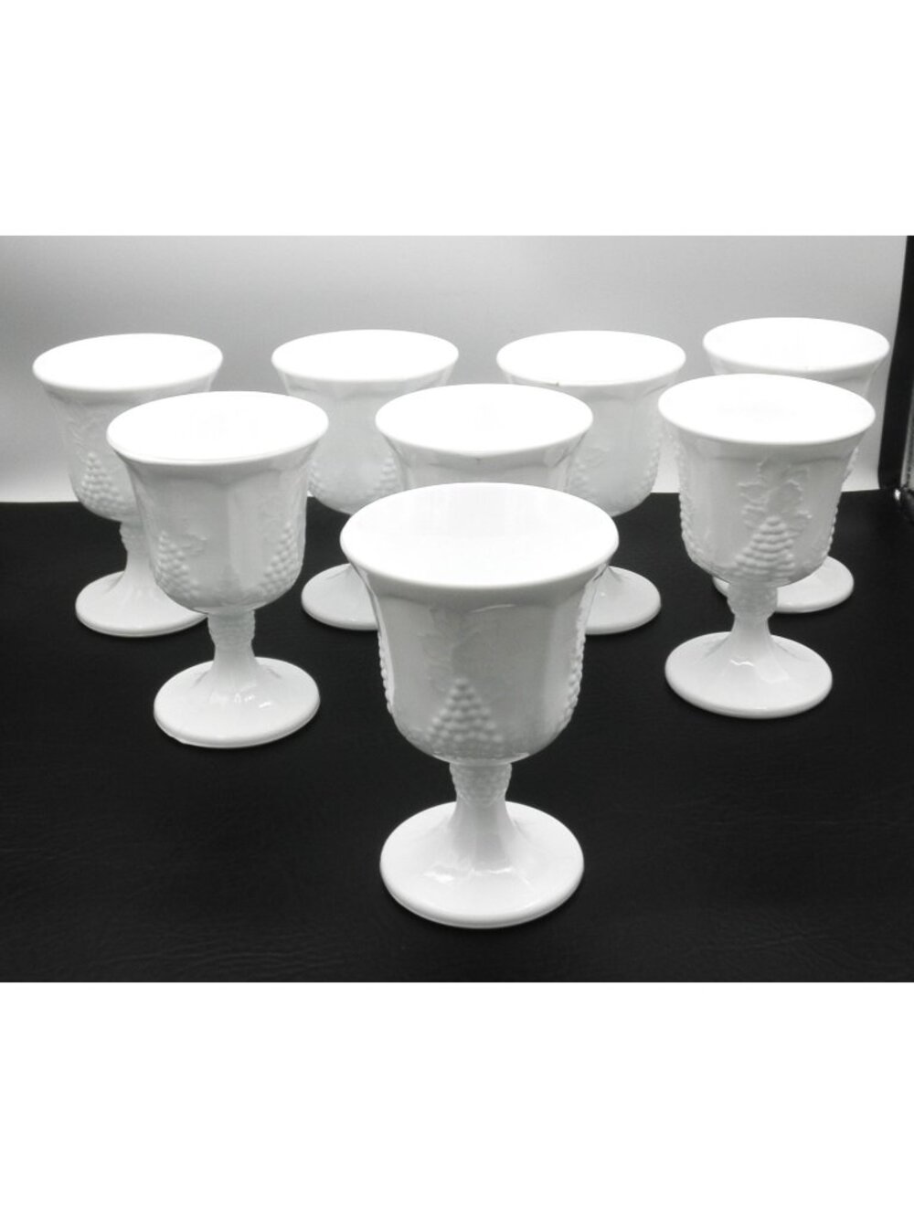 Harvest Milk Glass by Colony Pattern COLHAR 8 oz. Water Goblets Set of 8